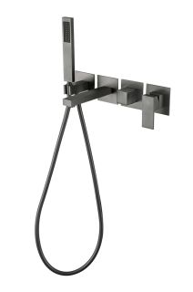 Смеситель для ванны скрытого монтажа Grocenberg GB5060BG с Картриджем Kerox (Венгрия) Графит